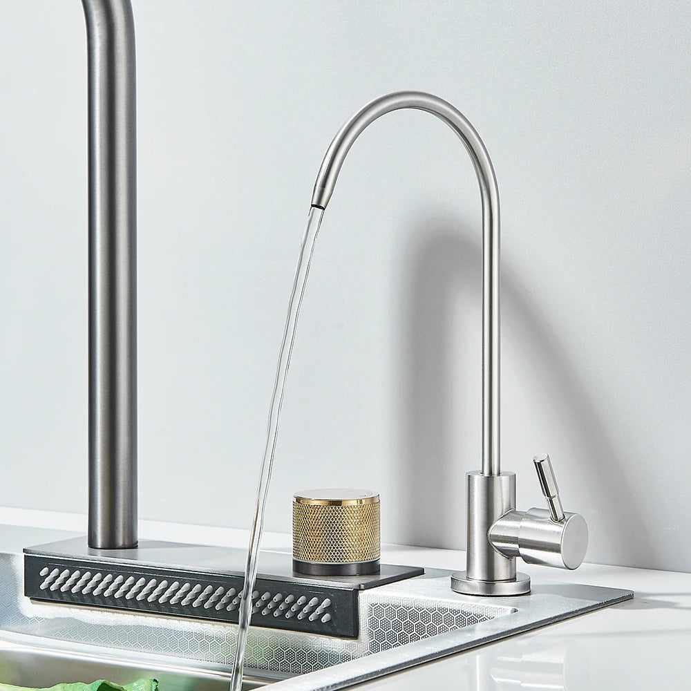 MYQualife Stainless Steel Undermount Kitchen Sink Set With Faucet