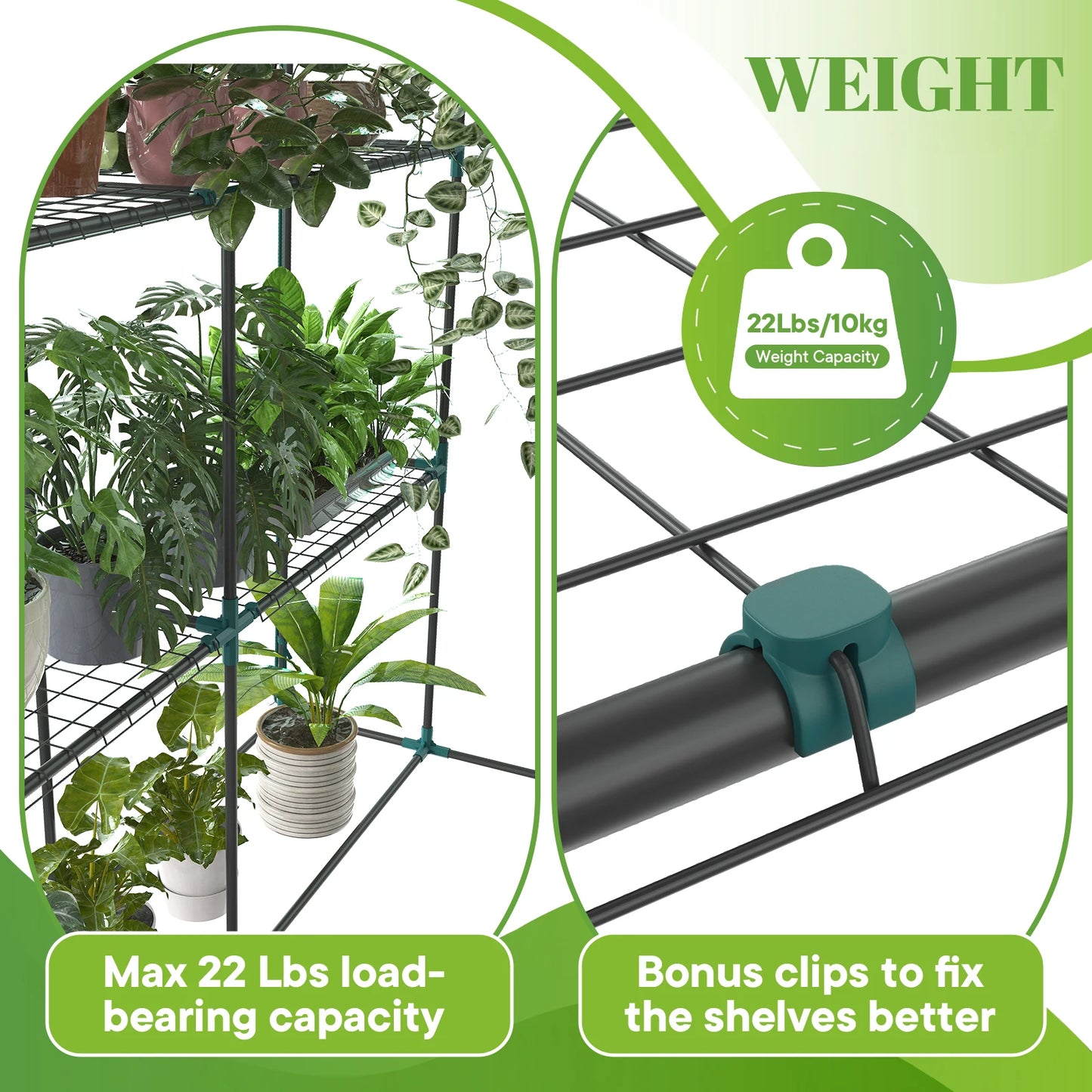 Walk-In Greenhouse With Shelves For Indoor And Outdoor Gardening