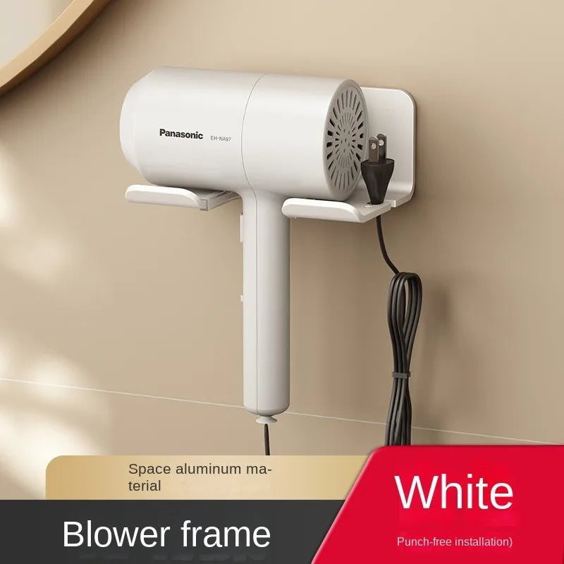 Hair Dryer Holder Wall Mounted Aluminum Stand Rack Bathroom