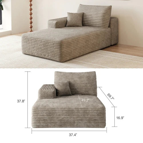 YQXHCN Cloud Modular Sectional Sofa With Ottoman Comfort U Shaped