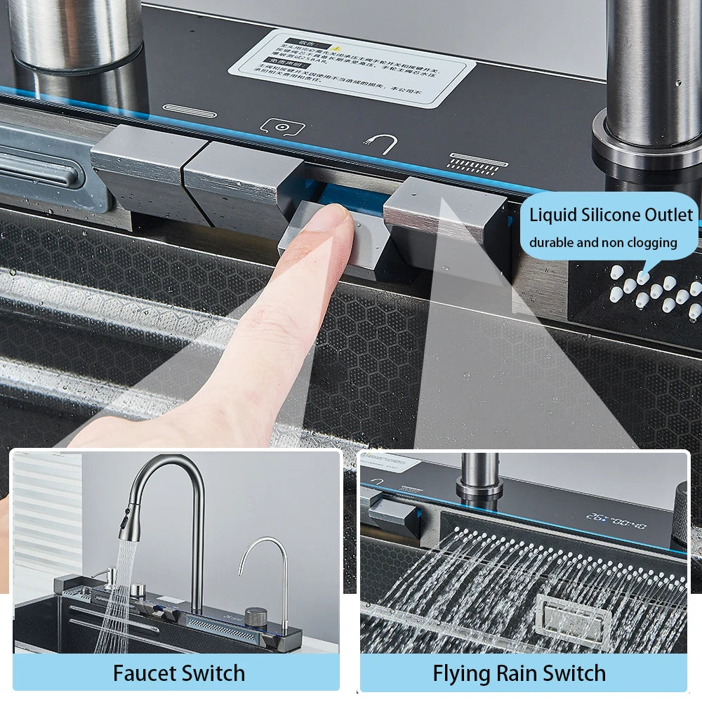 Undermount Stainless Steel Single Bowl Sink Four-Hole With Faucet