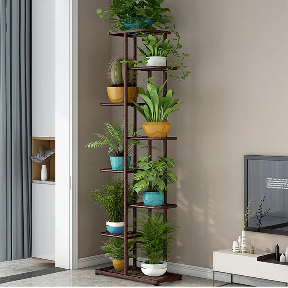 TWISTER.CK 8 Tier Garden Plant Stand Metal Tiered Shelf