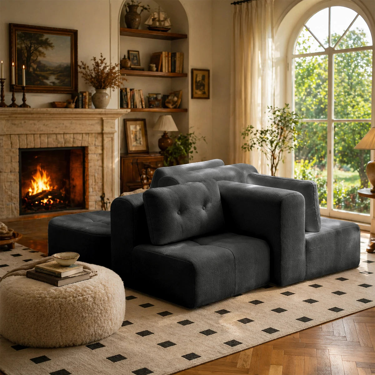 Multifunctional Convertible Modular Sectional Sofa With Chaise Lounge