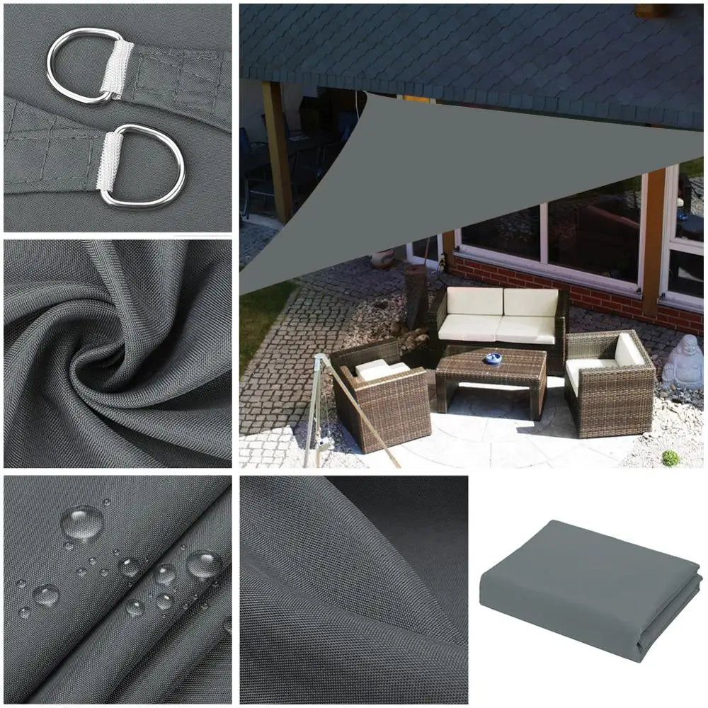 Waterproof Triangle Shade Sail Canopy for Outdoor Patio and Pool