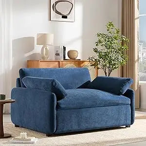 RBXC Chenille Oversized Sofa Chair With Deep Seat And Pillows